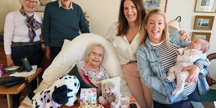 Four generations gather as resident celebrates 101st birthday