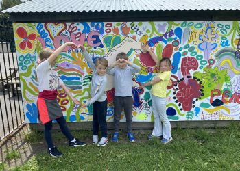 Children’s art project transforms village space