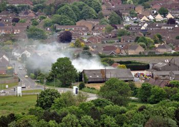 Hay bales spark barn fire in Warminster