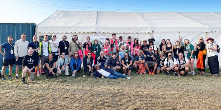 Volunteers raise funds for MS charity at Glastonbury Festival