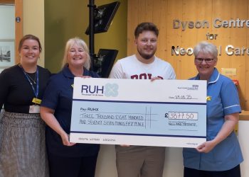 Dad’s sponsored swim raises over £3,000 for premature baby unit