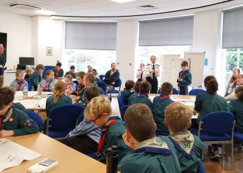 Warminster Scouts take on police challenge day