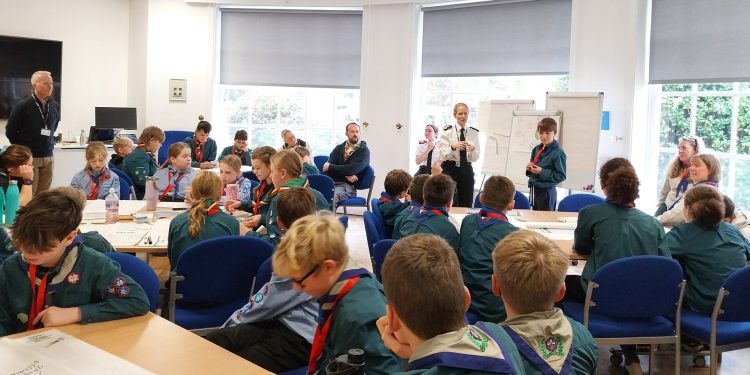 Warminster Scouts take on police challenge day