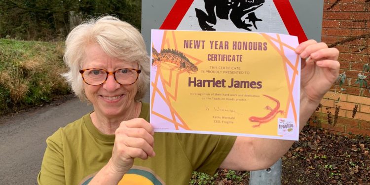 Warminster toad patroller recognised for conservation efforts