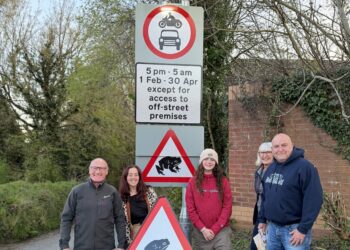 Community supports toad patrol with new sign