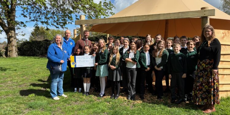 Lions donation helps equip school’s outdoor classroom