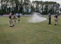 Fire crew training helps protect football pitch
