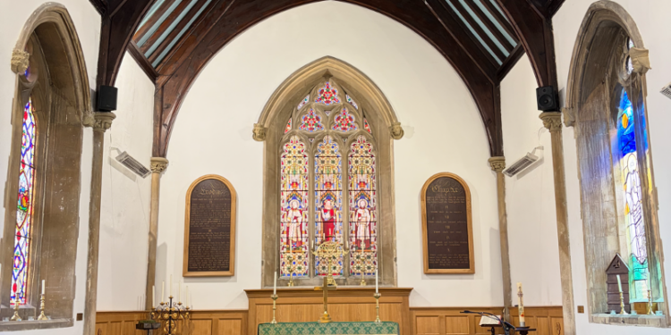 Wartime blackout cover removed at local chapel